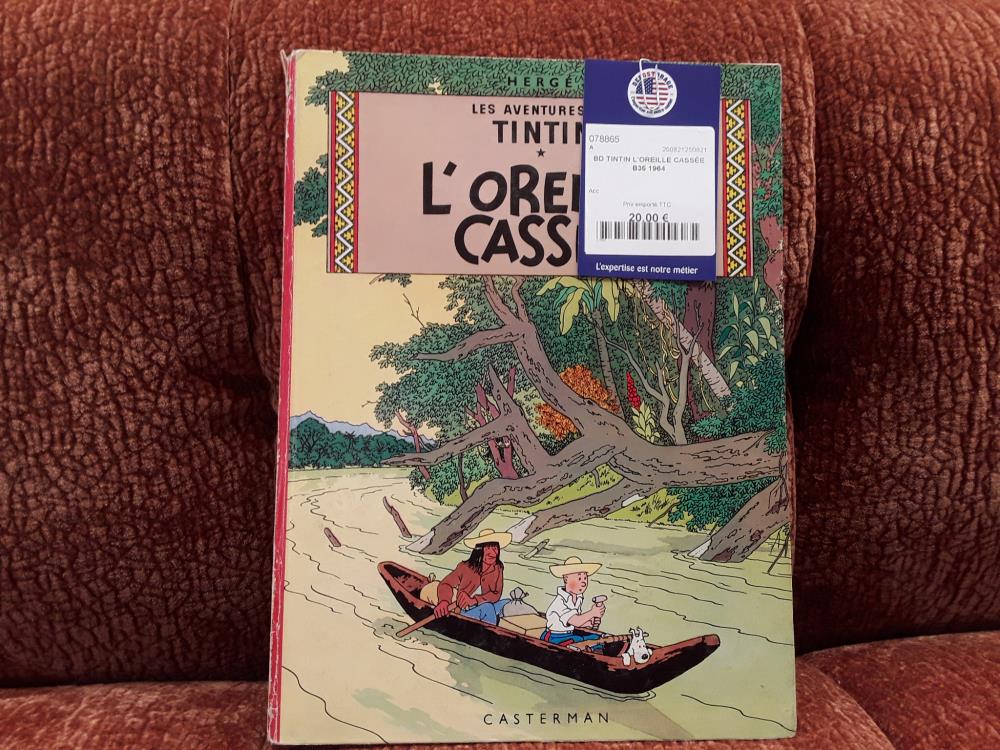BD TINTIN L'OREILLE CASSÉE B35 1964 