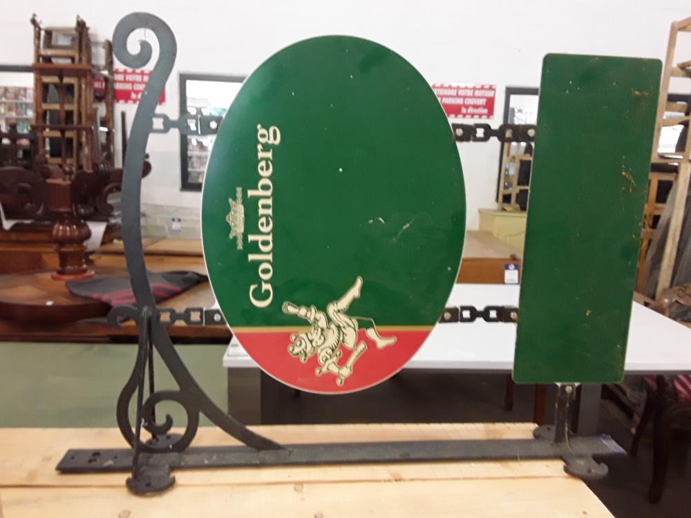 ENSEIGNE DOUBLE FACE ARMATURE METAL