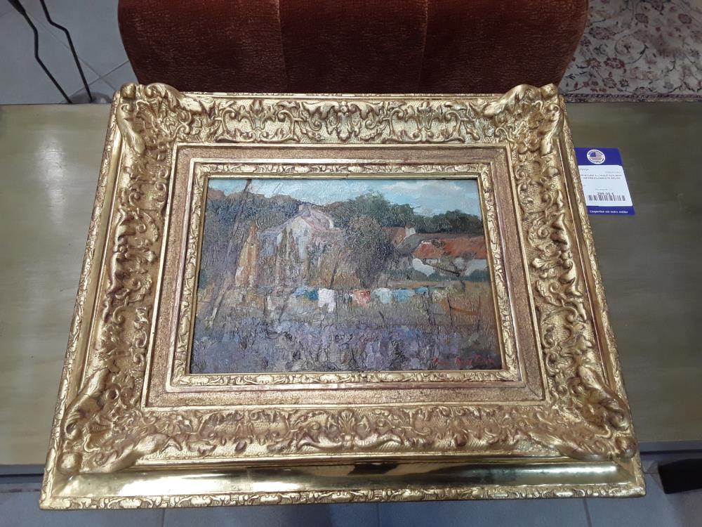 PEINTURE A L'HUILE SUR BOIS IMPPRESSIONNISTE BELGE 