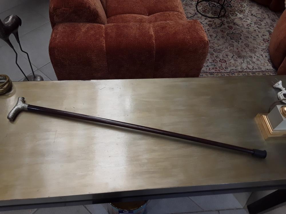 CANNE POMMEAU ARGENT FIN 19È