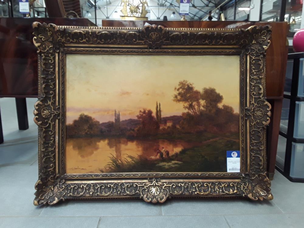 PEINTURE À L'HUILE SIGNÉ H SAULIEU FIN 19EME PEINTRE FRANCAIS 