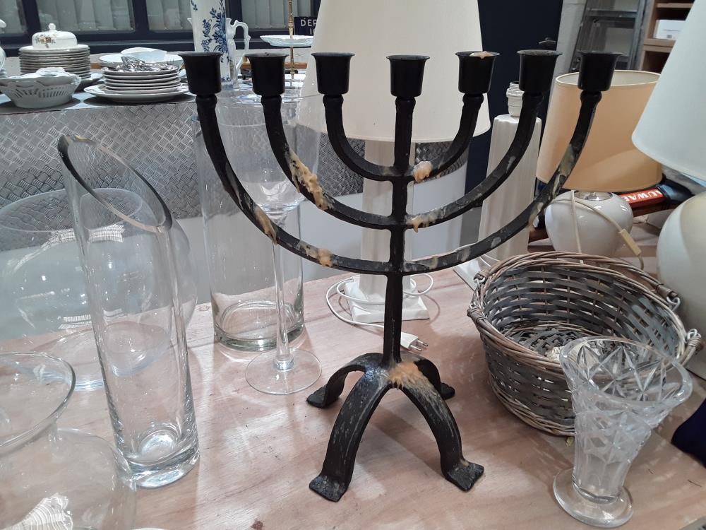 BOUGEOIR 7 BRANCHES DECO