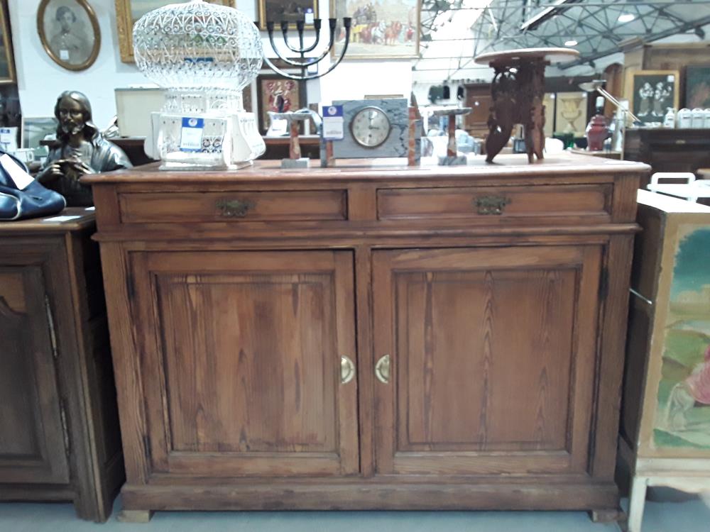 DRESSE EN PIN 2 PORTES 2 TIROIRS A PEINDRE DECO RETRO