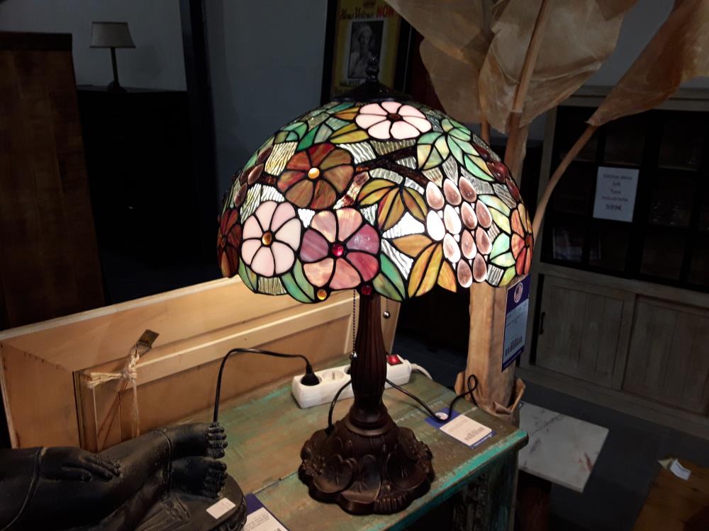 LAMPE TIFFANY DECO VINTAGE 859