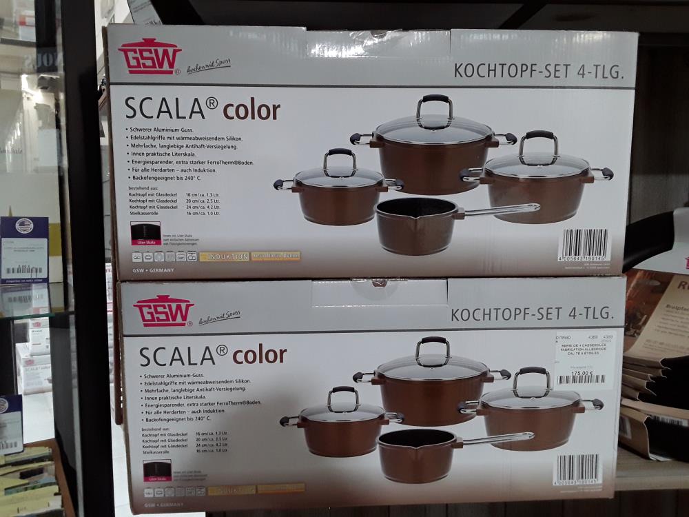 SERIE DE 4 CASSEROLES FABRICATION ALLEMANDE QUALITÉ 5 ÉTOILES 