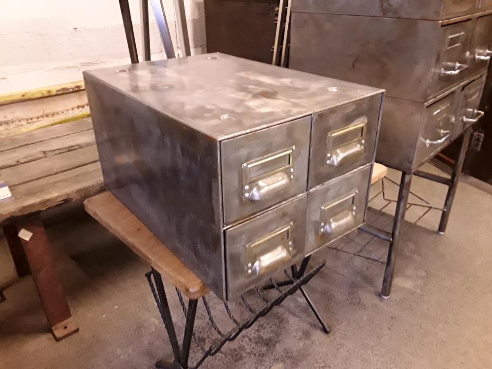 MEUBLE DECO LOFT GARAGE METAL 4 TIROIRS 