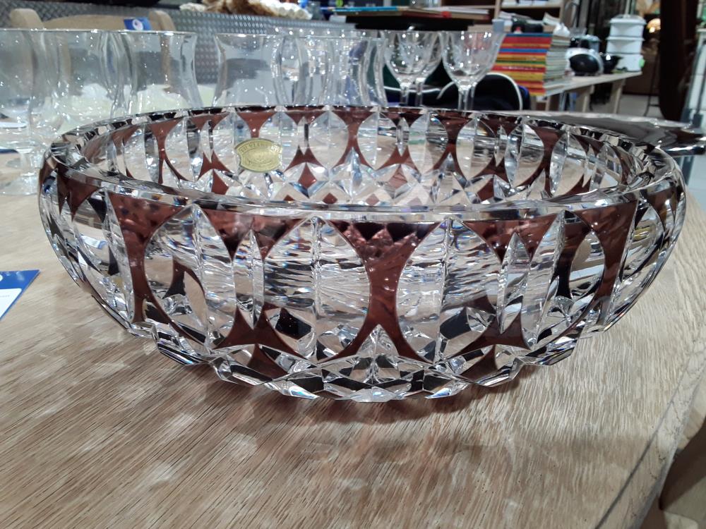 CENTRE DE TABLE VAL ST LAMBERT FRUITIER 