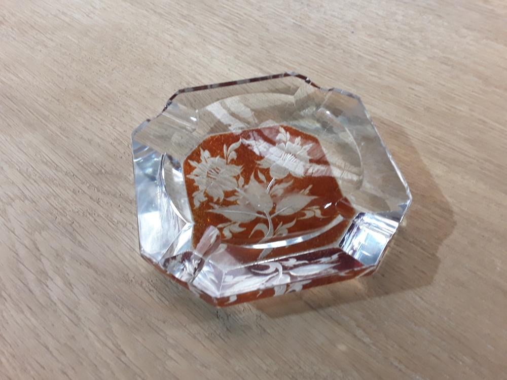 CENDRIER EN CRISTAL VAL ST LAMBERT 