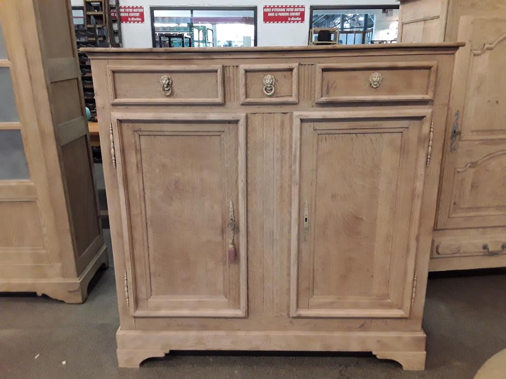 DESSERTE EN CHÊNE 2 PORTES 3 TIROIRS  