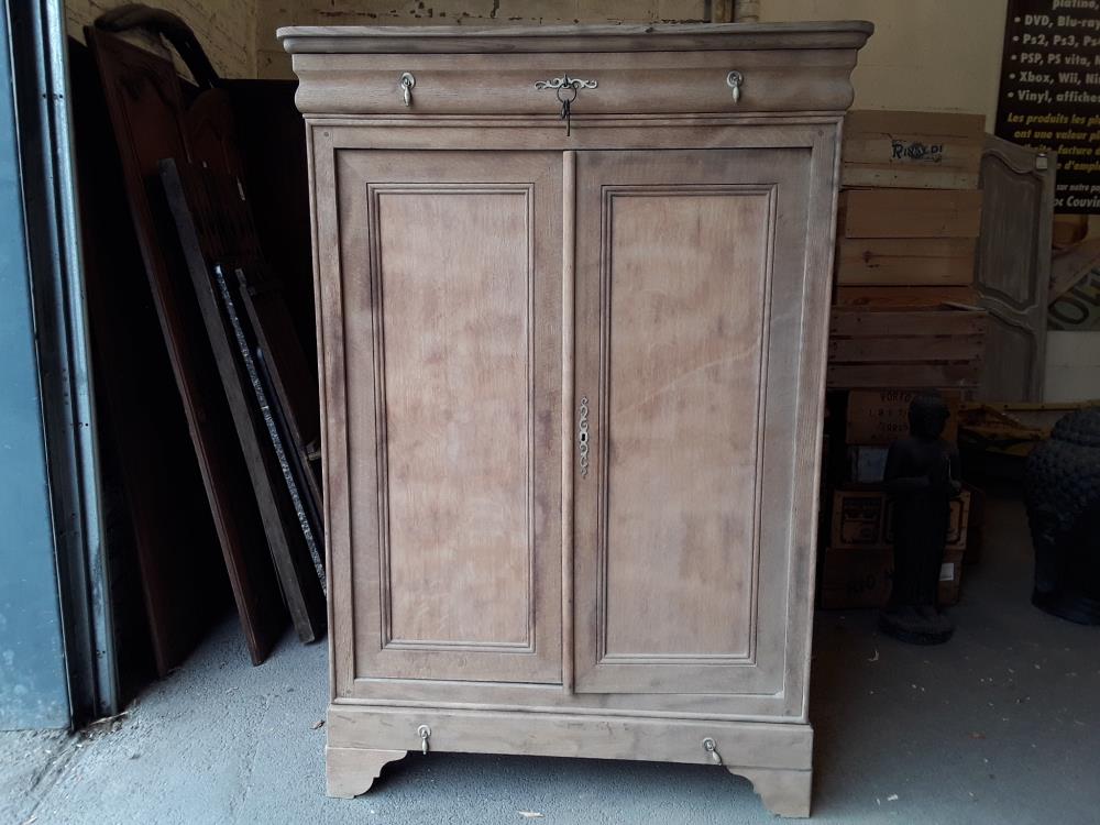 BONHEUR DU JOUR LOUIS PHILIPPE EN CHÊNE 2 PORTES ET 2 TIROIRS 