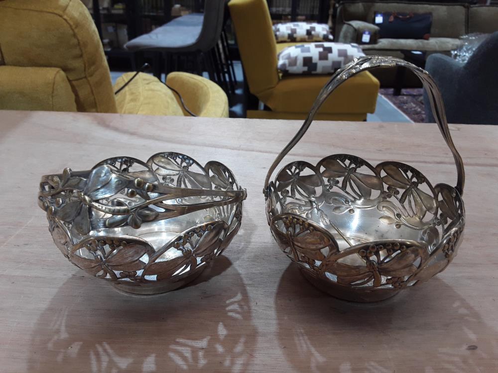 PAIRE DE SUCRIER DE TABLE ART NOUVEAU 