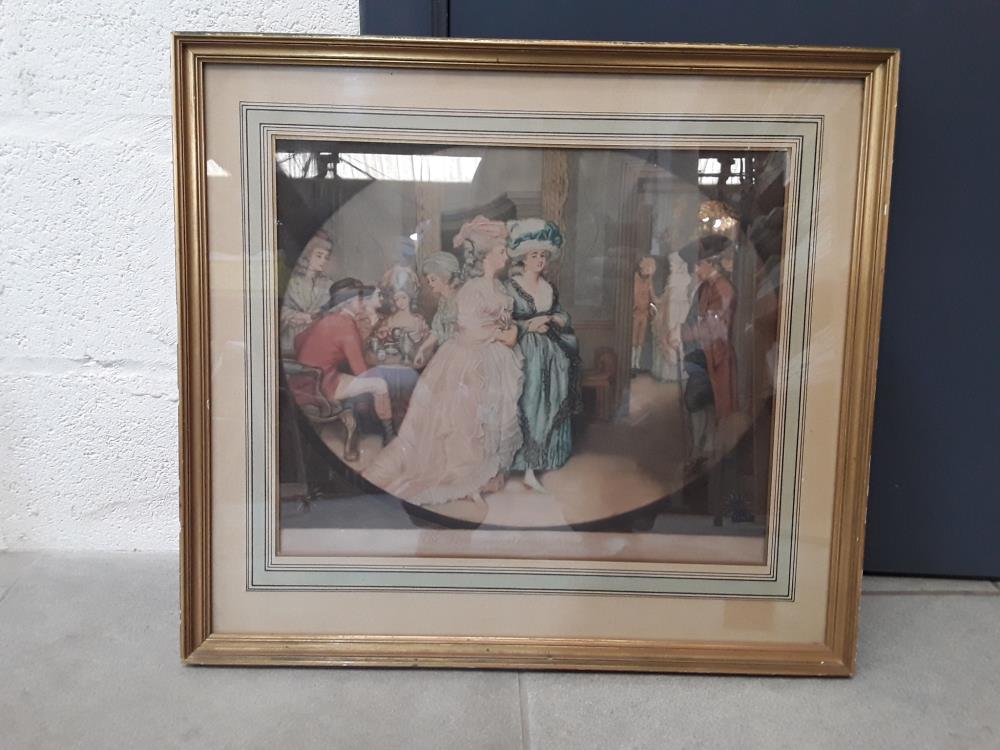 LITHOGRAPHIE ENCADRÉ ANGLAISE 