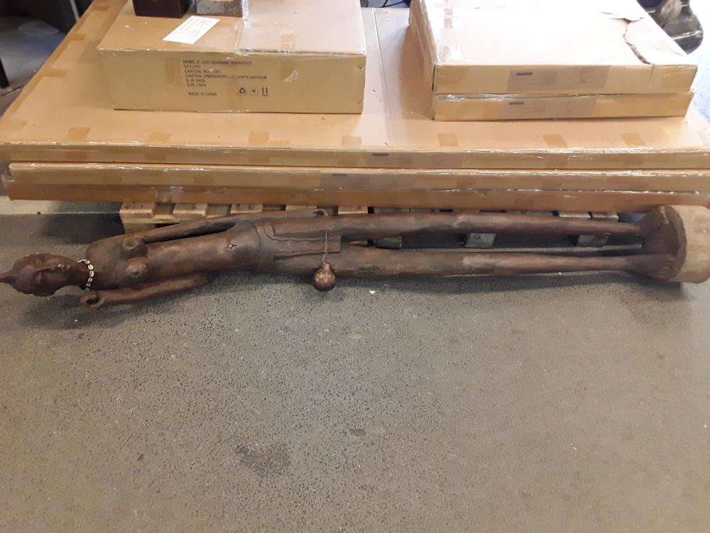 GRANDE STATUE FEMME AFRIQUE CENTRALE 