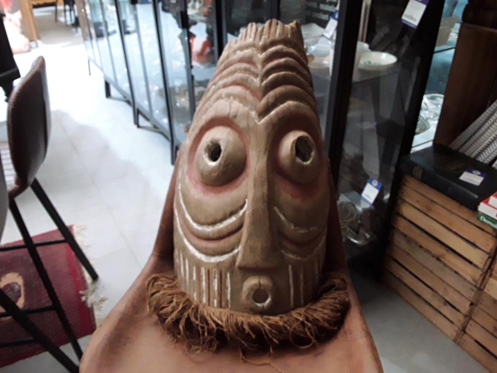 MASQUE AFRIQUE CENTRALE TRIBALE CÉRÉMONIE 