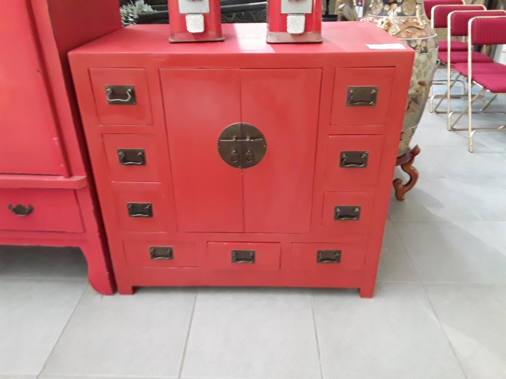 MEUBLE CHINOIS ROUGE 