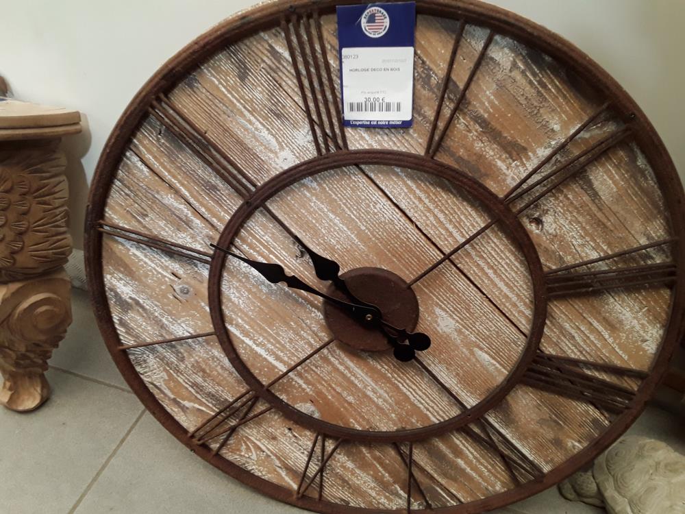 HORLOGE DECO EN BOIS 