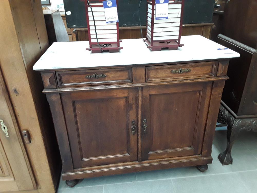 MEUBLE COIFFEUSE MARBRE BLANC 