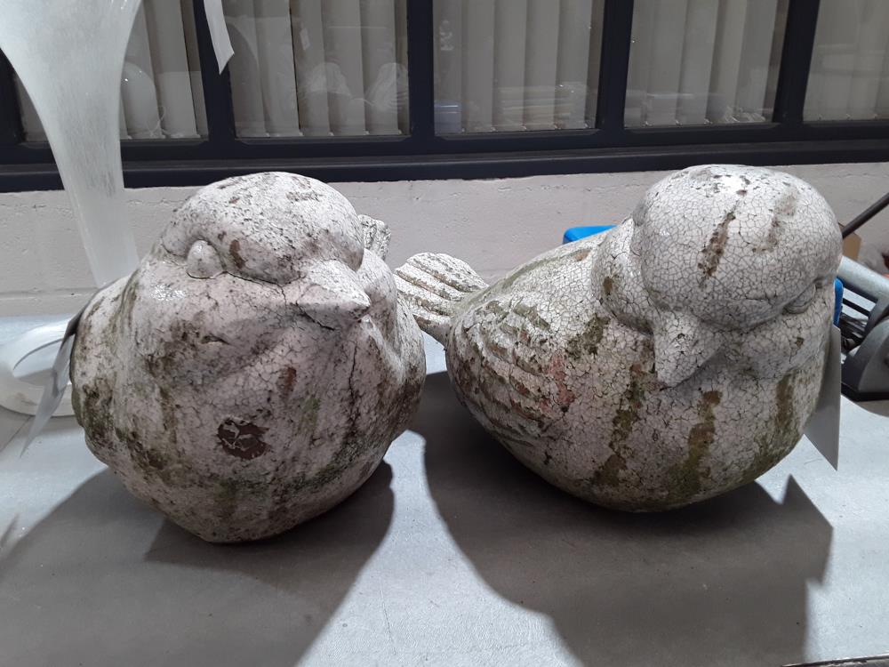 POSTURE OISEAUX TERRE CUITE ÉMAILLÉE DECO JARDIN 