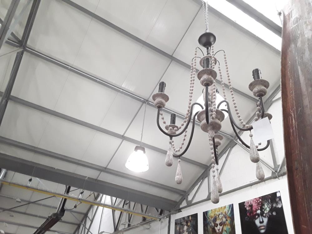 LUSTRE DECO METAL ET BOIS 