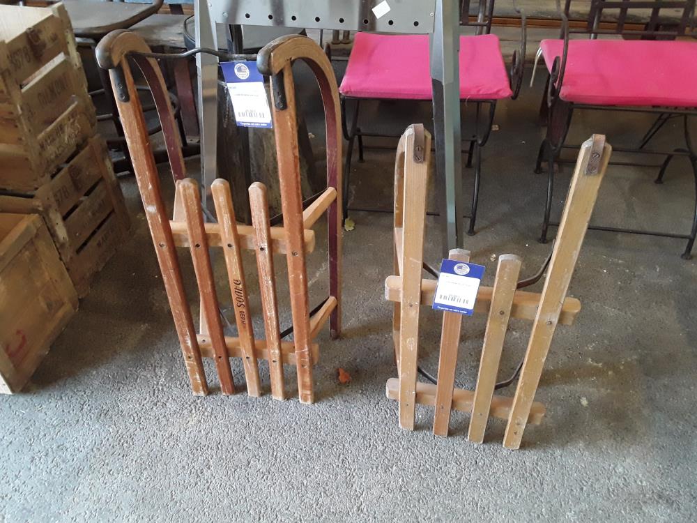 LUGE EN BOIS VINTAGE 