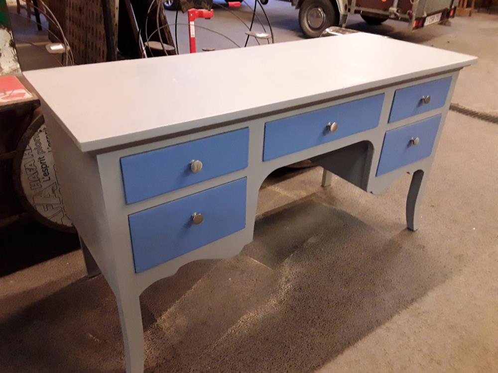 BUREAU P.AT PATINÉE PEINT 5 TIROIRS 