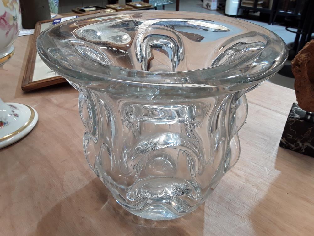 VASE VAL ST LAMBERT ÉTIRÉ ANNÉE 70