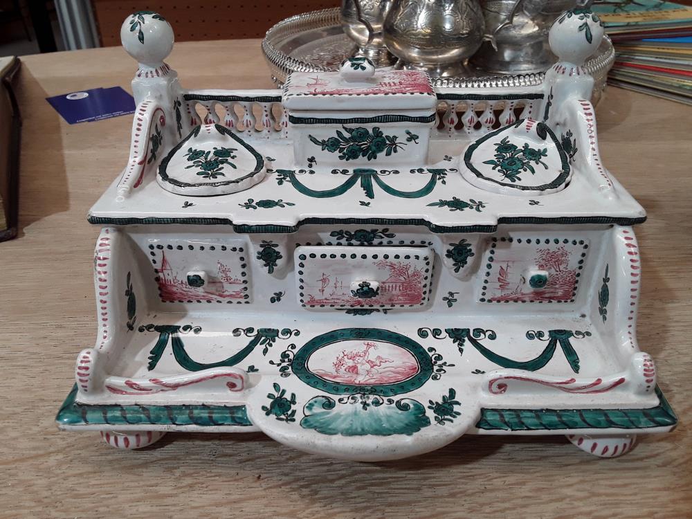 ENCRIER EN PORCELAINE SAMSON 19ÈME