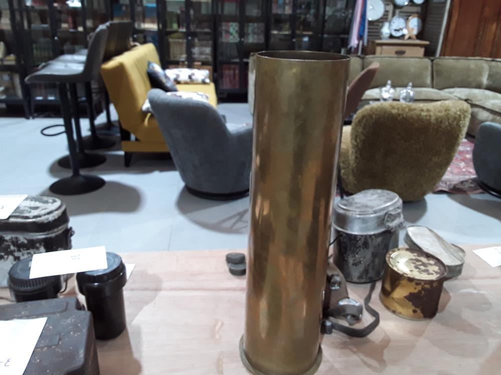 DOUILLE OBUS ALLEMANDE 100MM 1943 PROVENANCE ARDENNES 