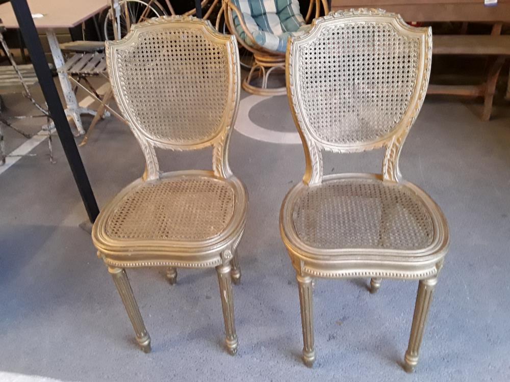 CHAISE DE ST LOUIS XVI DOREE 