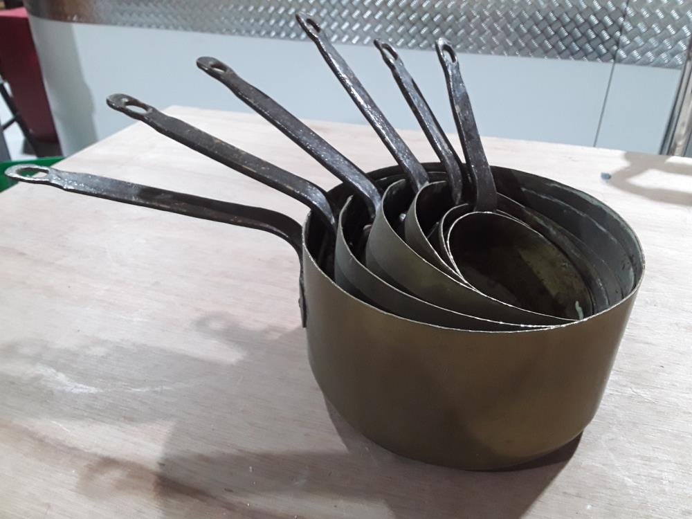 SERIE DE POELONS EN CUIVRE 19EME 