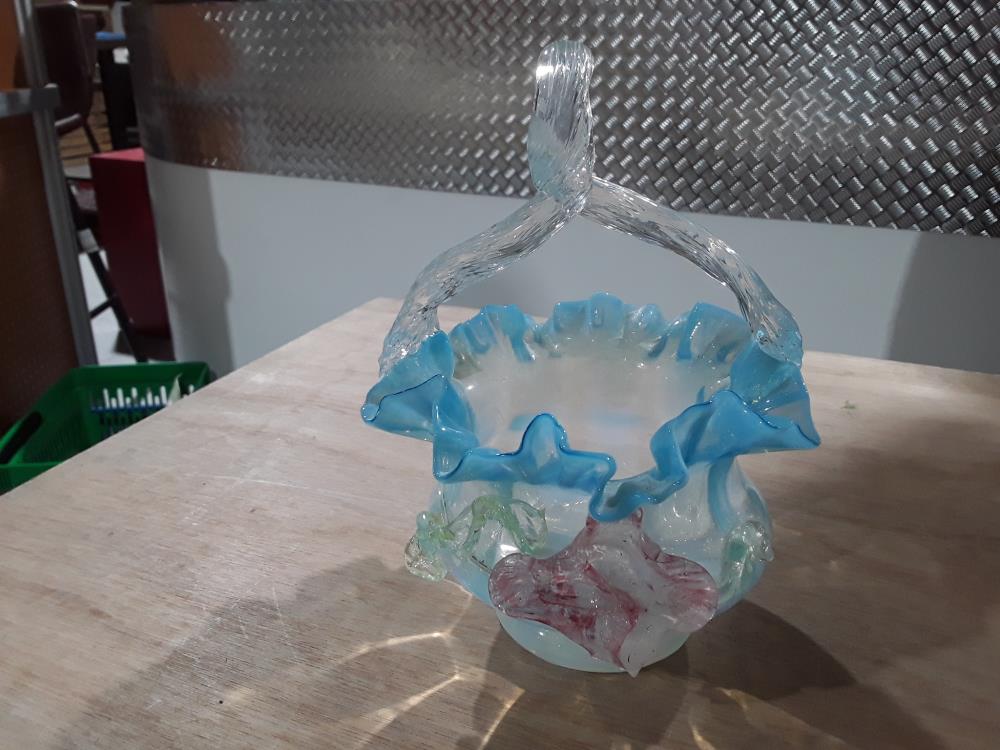 CORBEILLE TRAVAIL DE VERRIER 19EME 