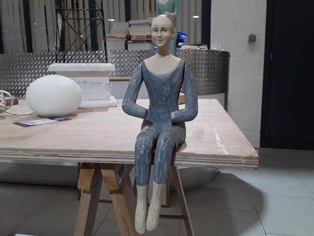 SCULTURE MANNEQUIN BOIS ARTISTE ASSIS 