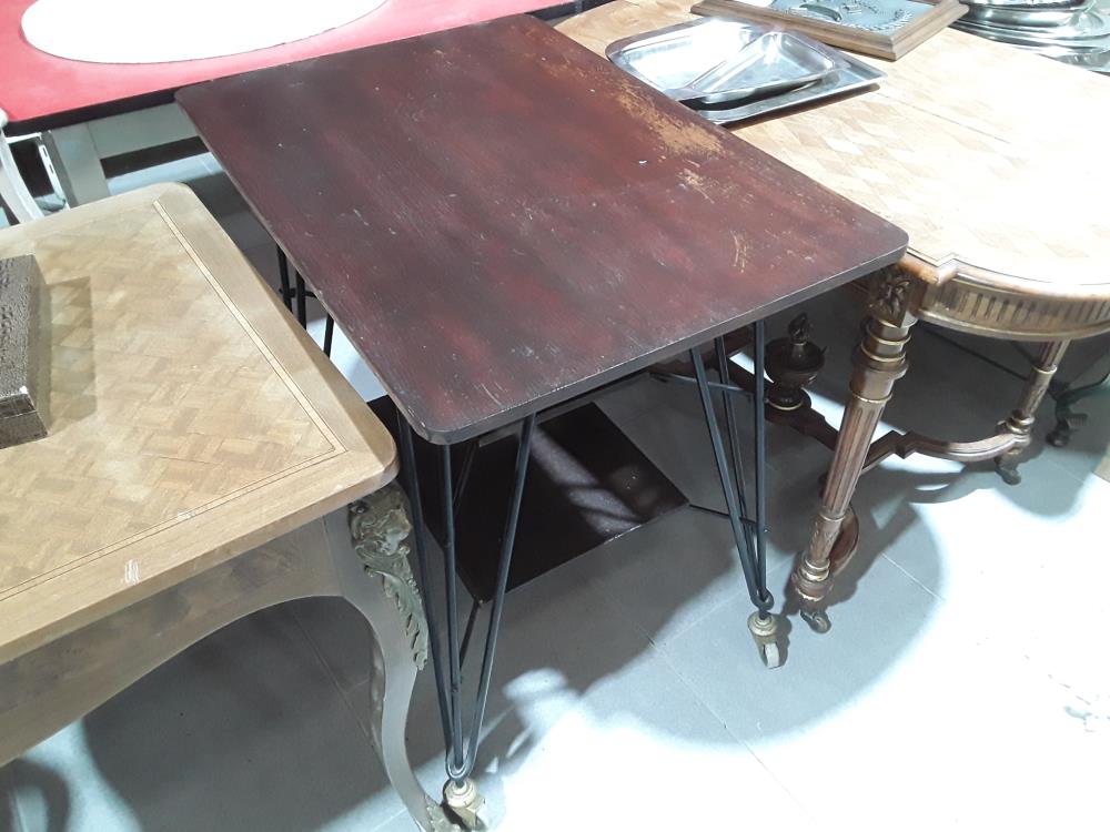 DESSERTE ANNÉE 50 METAL ET BOIS 