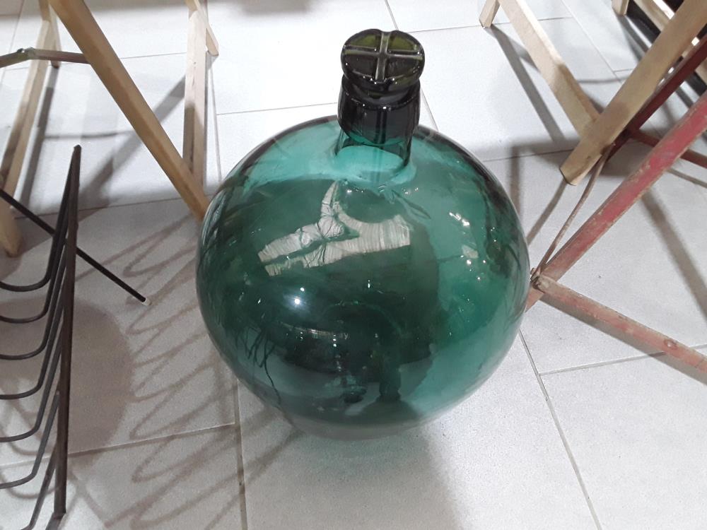 DAME JEANNE ANCIENNE EN VERRE 