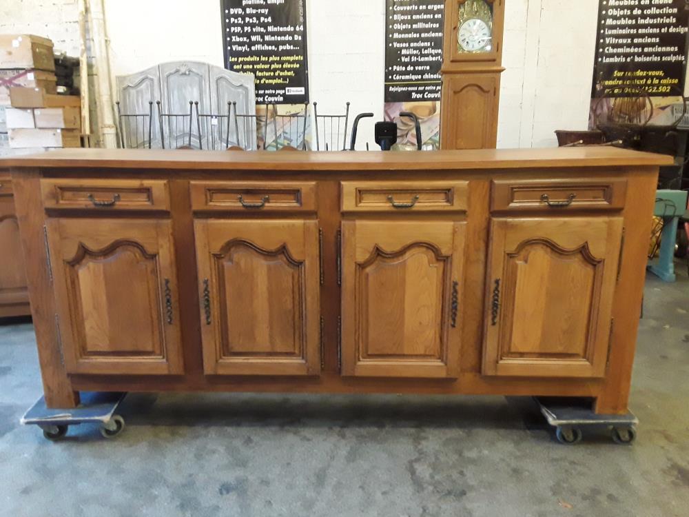 DRESSE EN CHENE MASSIF 4 PORTES 4 TIROIRS 