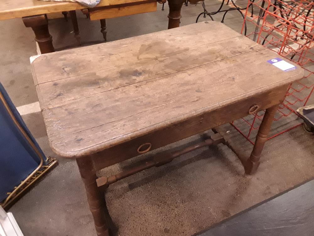 TABLE EN CHÊNE 1 TIROIR 19EME