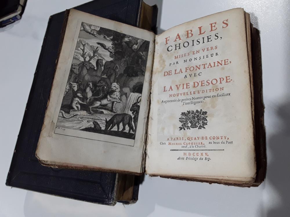 LIVRE 18EME FABLES CHOISIES DE LA FONTAINE MICHEL CLOUZIER