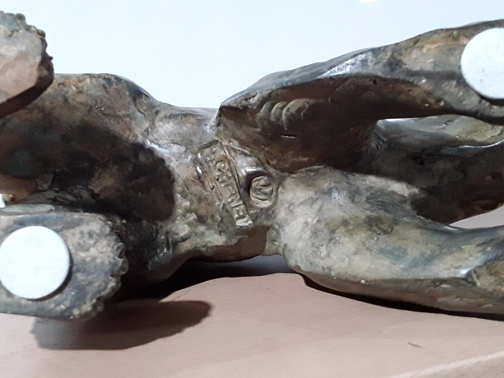 OURS EN BRONZE 20EME SIGNÉ PIERRE CHENET CUBISME 