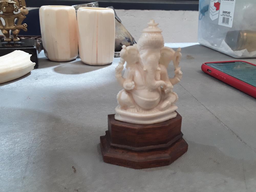 SCULPTURE DE GANESH DEBUT 20EME CULTURE HINDOUE 
