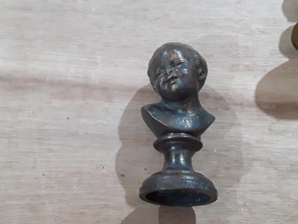 BRONZE ENFANT SUR SOCLE 19EME