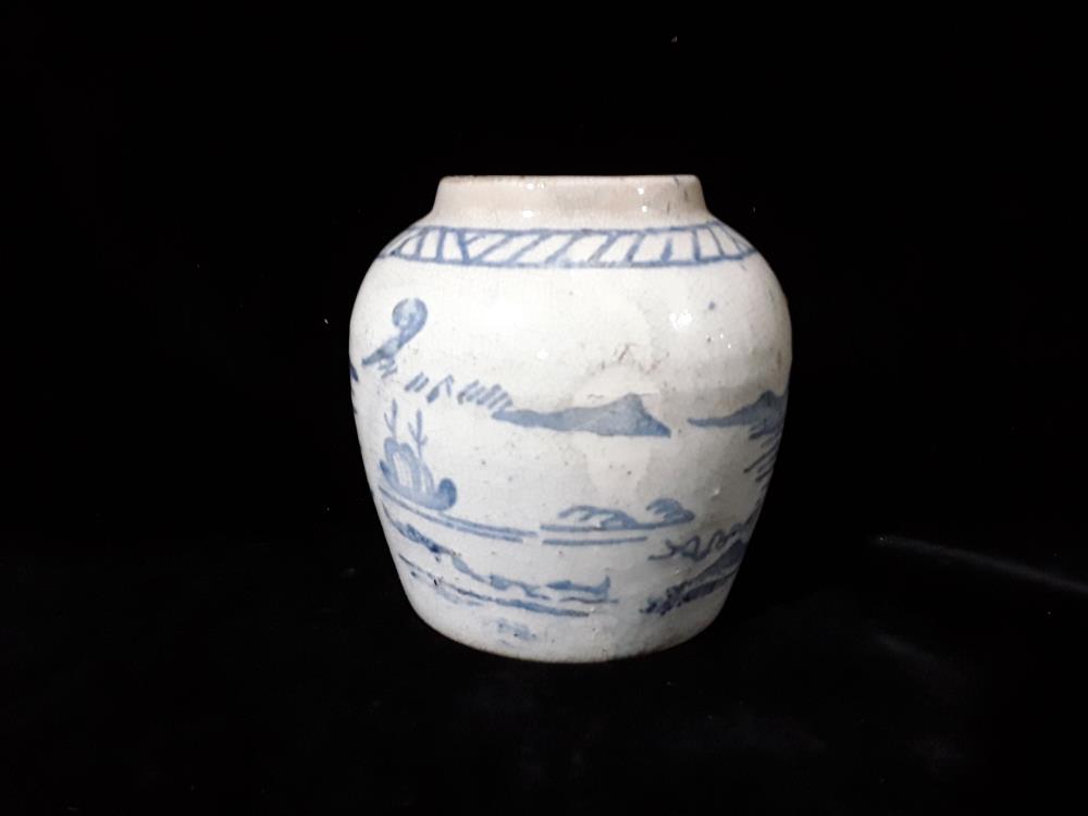 POT À GINGEMBRE EN FAIENCE CHINE 19EME