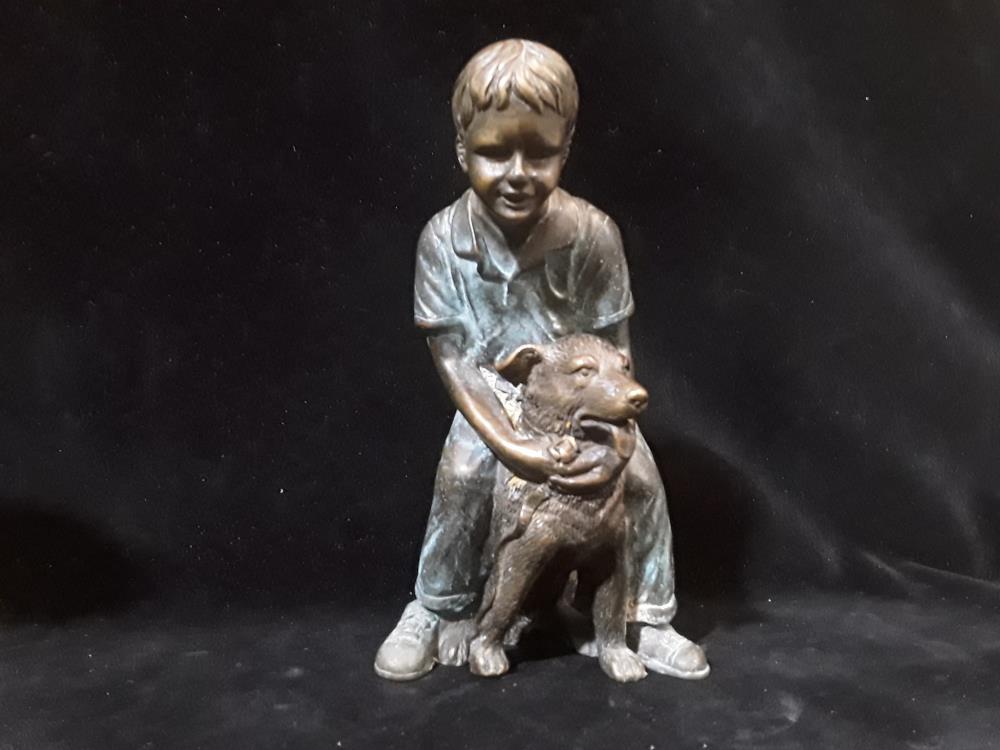 SCULPTURE EN BRONZE ENFANT 