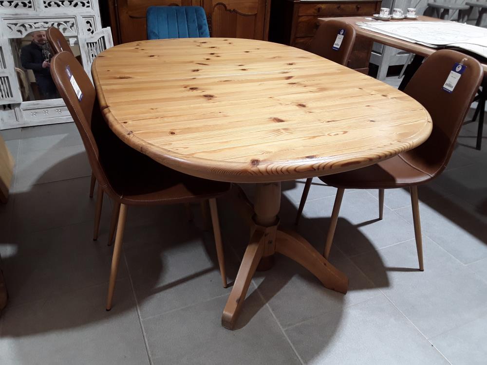 TABLE EN PIN AVEC 2 ALLONGES