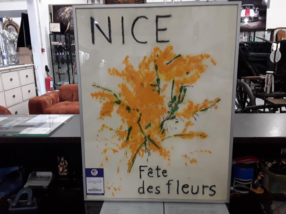 AFFICHE EPREUVE 1/1 DESSIN PROJET FÊTE DES FLEURS NICE 