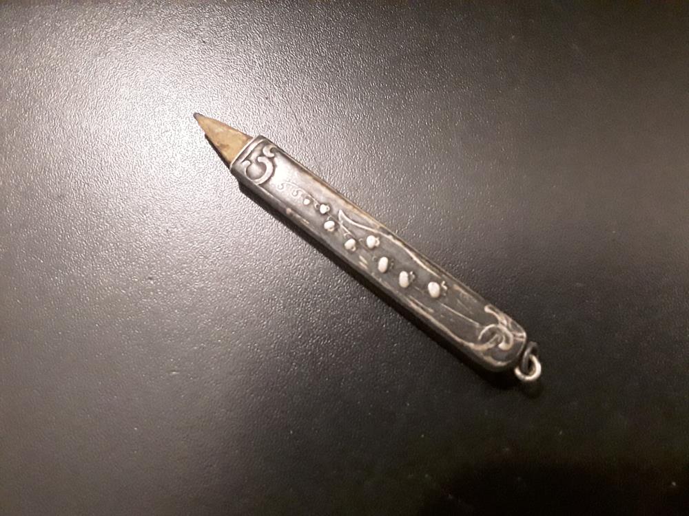 PORTE CRAYON EN ARGENT ANNEE 20 