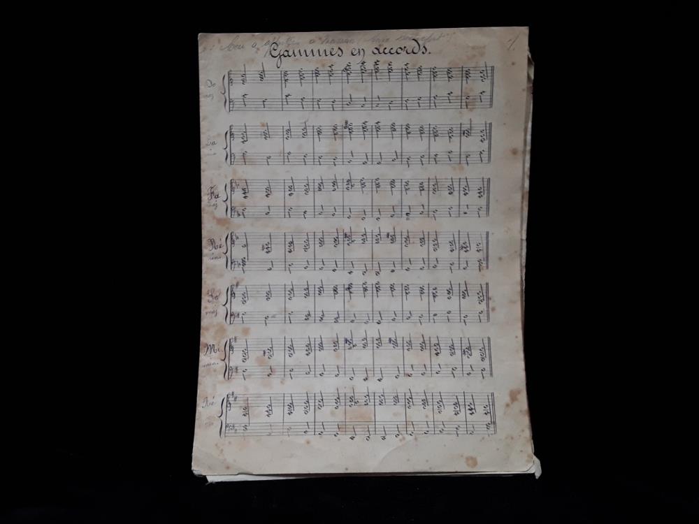 PARTITIONS  MANUSCRITES 