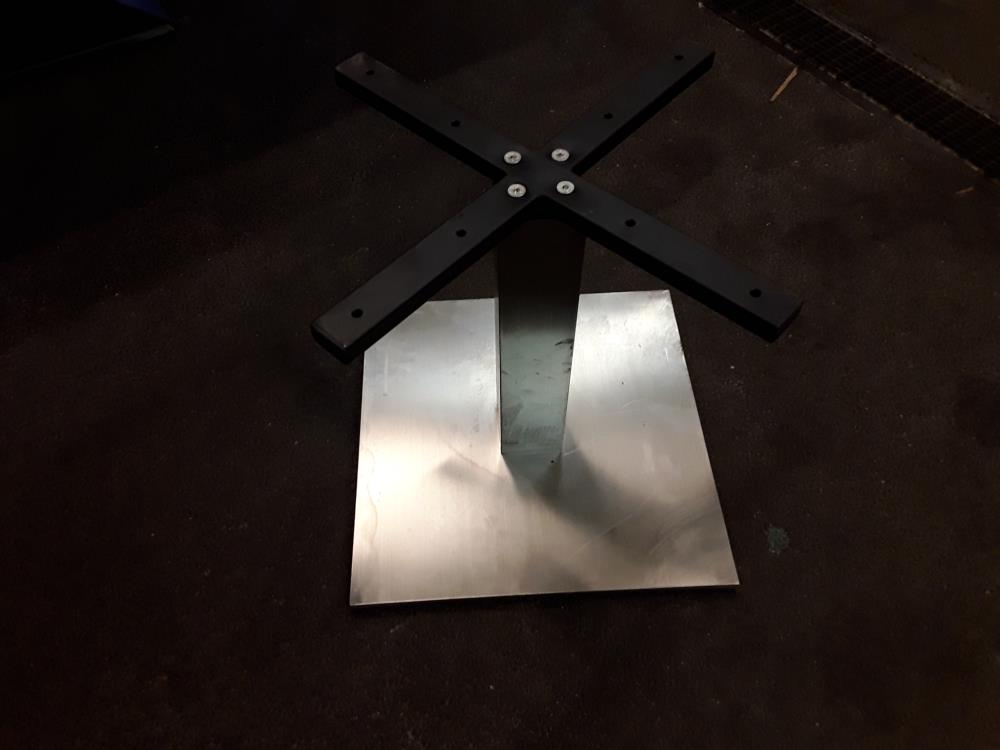 PIED INOX TABLE DE SALON 