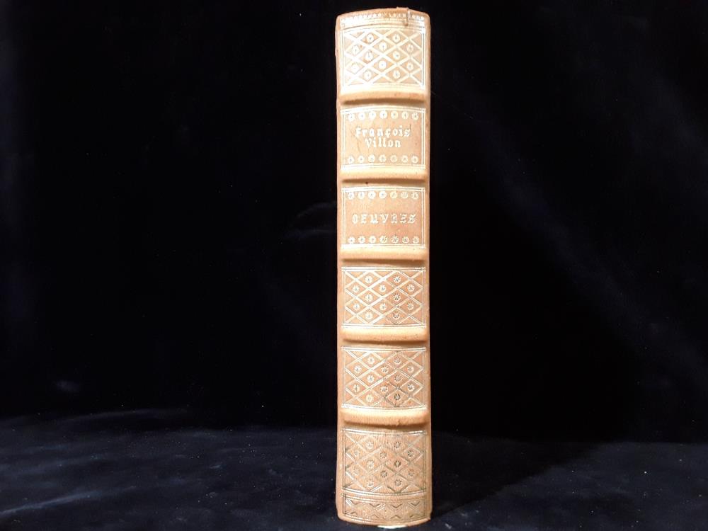 LIVRE OEUVRE DE FRANÇOIS VILLON CUIR DE QUALITÉ 