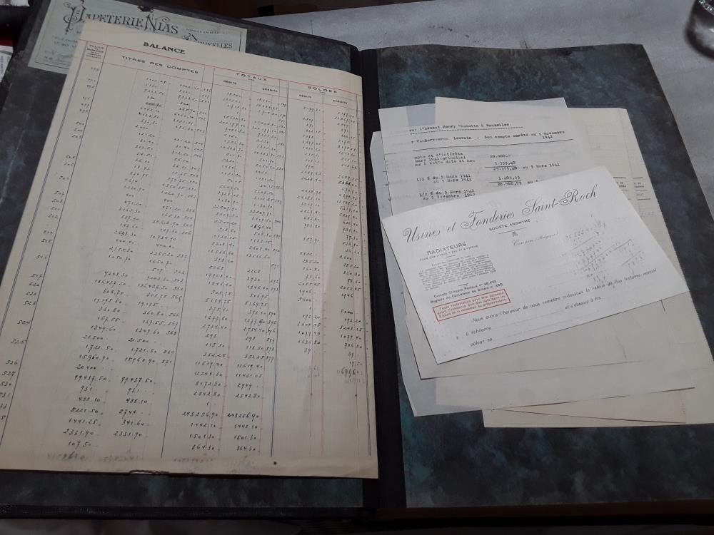 LIVRE DE COMPTE 1941-1944 USINE ET FONDERIE SAINT-ROCH COUVIN 