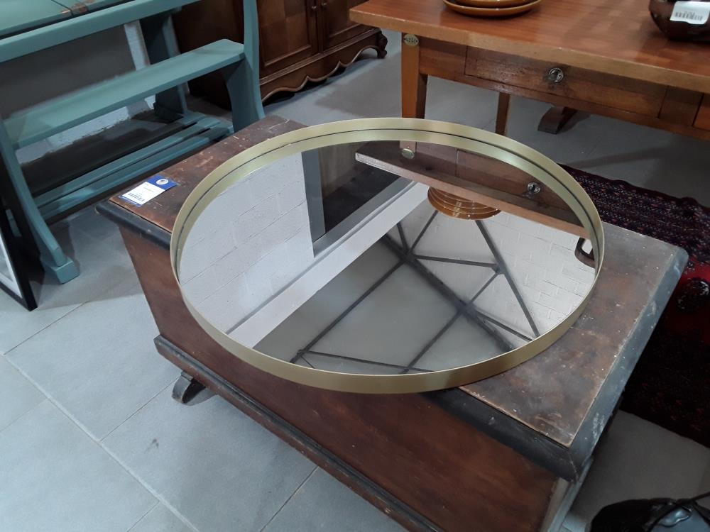MIROIR ROIND DORÉ 